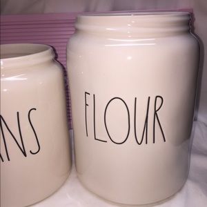 Rae Dunn *NO LID* FLOUR white large Canister